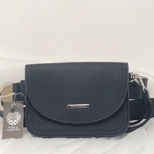 NWT Vince Camuto single belt pocket black